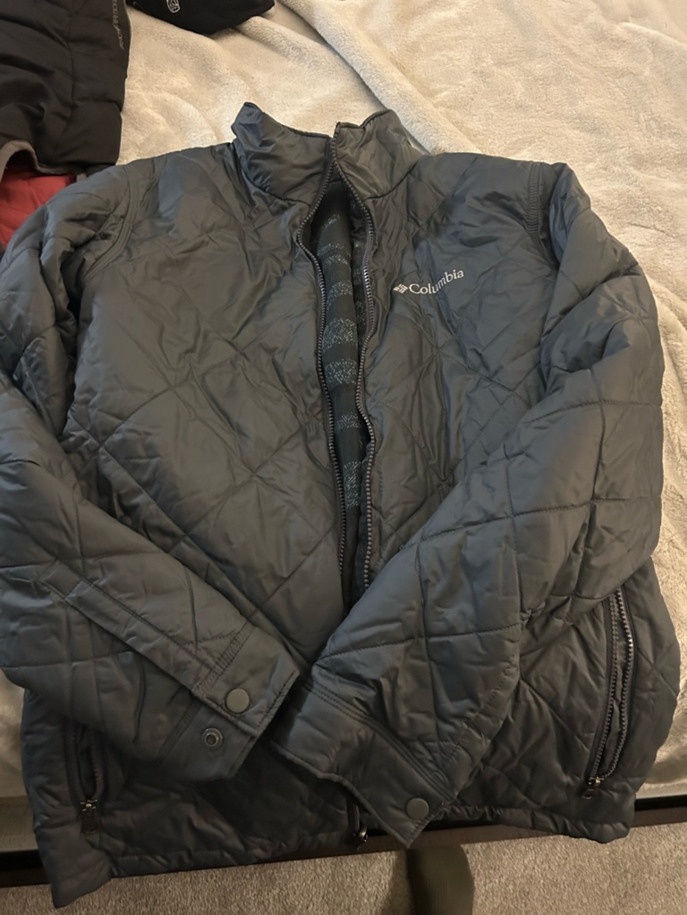 Columbia Men's Quilted Puffer Jacket - Dark Gray